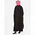 Classic cape abaya with bead work- Black